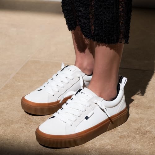REEF Women's Lay Day Dawn Leather Shoes White Grey Gum