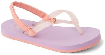 Reef Girls' Little Charming Backstrap Flip Flop Sandals LavenderCoral