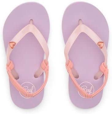 Reef Girls' Little Charming Backstrap Flip Flop Sandals LavenderCoral