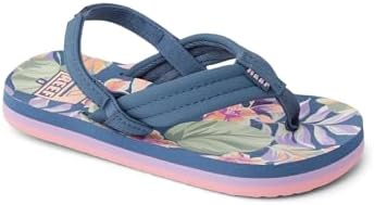 REEF Girls ToddlerLittle Kid Ahi Beach Flip Flop, Soft Cushion Footbed, Water Friendly initial