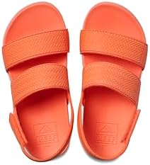 REEF Girls ToddlerLittle Kid Water Vista Platform Sandal, Water Friendly, Adjustable Strap Neon Poppy