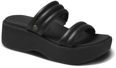 REEF Women's Lofty Lux Hi Slides Black