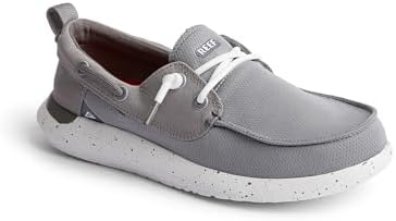 REEF Men's Swellsole Pier Boat Shoes Grey Mesh