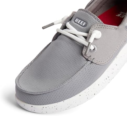 REEF Men's Swellsole Pier Boat Shoes Grey Mesh