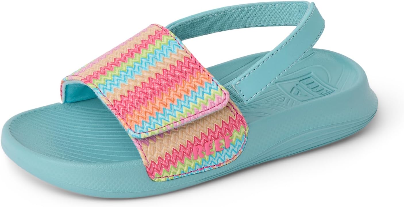 REEF girls ToddlerLittle Kid Salty Slide AquaStripe