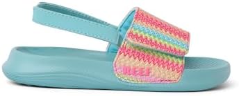 REEF girls ToddlerLittle Kid Salty Slide AquaStripe