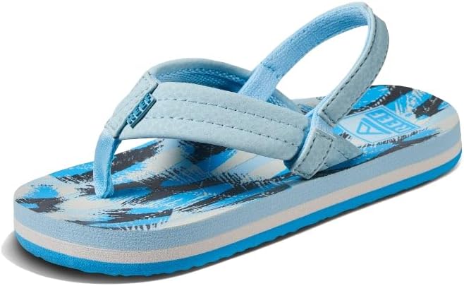 REEF Boys ToddlerLittle Kid Ahi Beach Flip Flop, Soft Cushion Footbed, Water Friendly Surf Palms