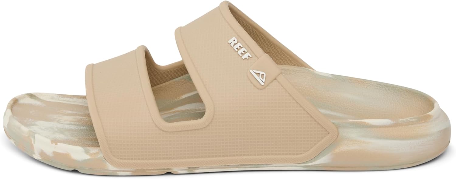 REEF Men's Oasis Double Up Waterproof Slides FossilBirch