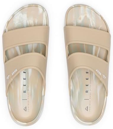 REEF Men's Oasis Double Up Waterproof Slides FossilBirch