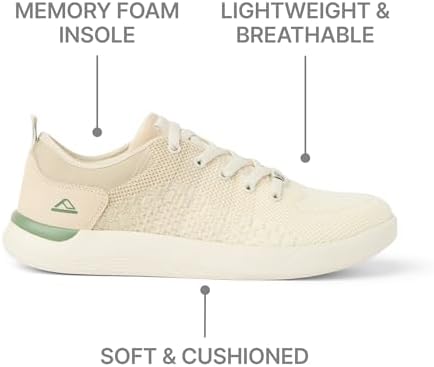 REEF Swellsole Neso Mens Shoe, Lightweight & Breathable, Memory Foam Footbed Off White-forest