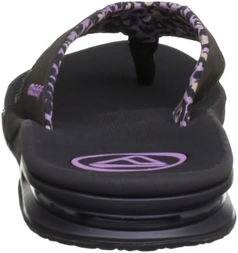 REEF Women's Fanning Bottle Opener Flip Flops Brown Leopard