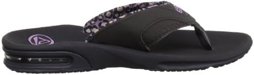 REEF Women's Fanning Bottle Opener Flip Flops Brown Leopard