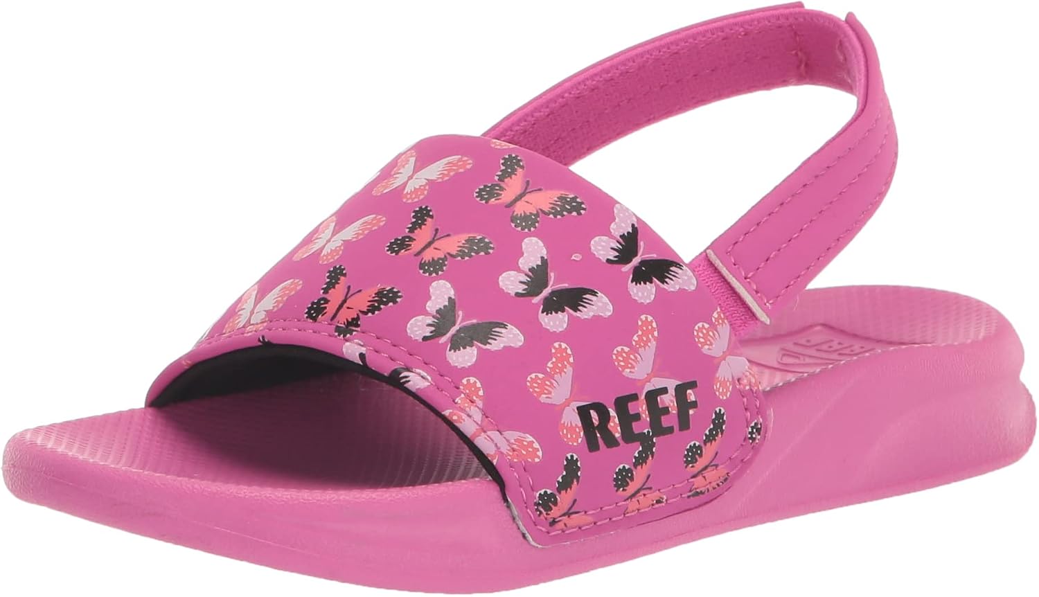 REEF Girls ToddlerLittle Kids One Slide Sandal Orchid Butterfly