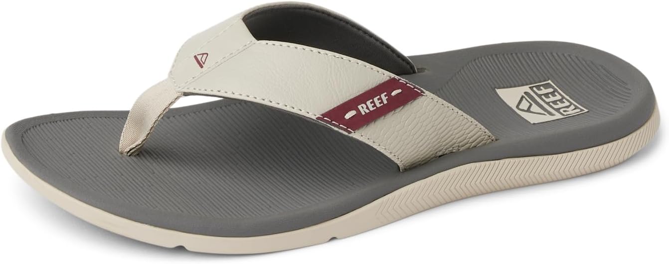 REEF Santa Ana Mens Sandal Tan-grey-maroon