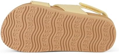 REEF Girls ToddlerLittle Kid Water Vista Platform Sandal, Water Friendly, Adjustable Strap Pale Banana