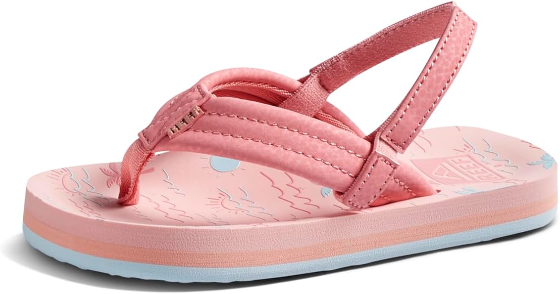 REEF Girls ToddlerLittle Kid Ahi Beach Flip Flop, Soft Cushion Footbed, Water Friendly Pink Oasis