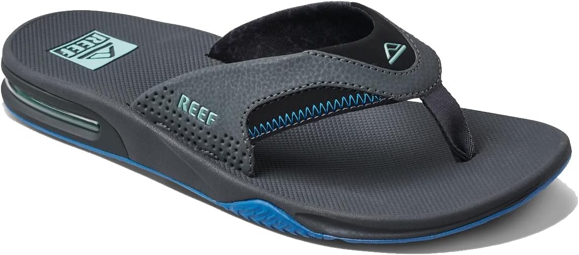 REEF Mens Sandals, Fanning Gunmetal-ocean