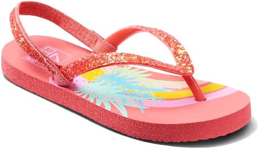REEF Little Stargazer Prints Girls Sandal Pineapple Rainbows