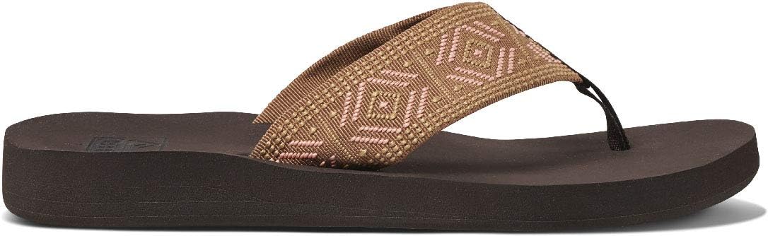 REEF Women's Sandals Spring Woven Flip Flops Coral
