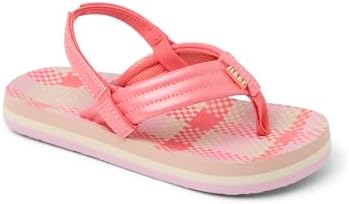 REEF Girls ToddlerLittle Kid Ahi Beach Flip Flop, Soft Cushion Footbed, Water Friendly initial