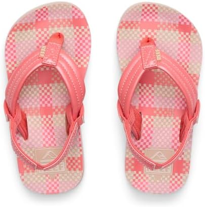 REEF Girls ToddlerLittle Kid Ahi Beach Flip Flop, Soft Cushion Footbed, Water Friendly initial