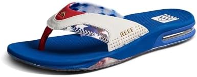 REEF Mens Sandals, Fanning Red White and Blue