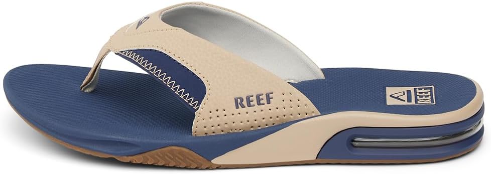 REEF Mens Sandals, Fanning Tan-navy-tan