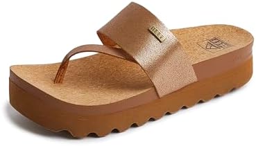 REEF Women's Cushion Sol Hi Platform Sandals Copper