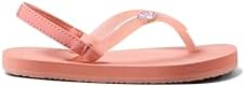 Reef Girls' Little Charming Backstrap Flip Flop Sandals Peach Parfait