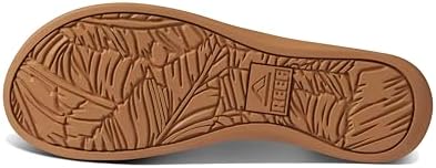 REEF Pacific Joy Women's Flip Flop, Vegan Leather Strap and Soft Cushion Footbed Golden Hour