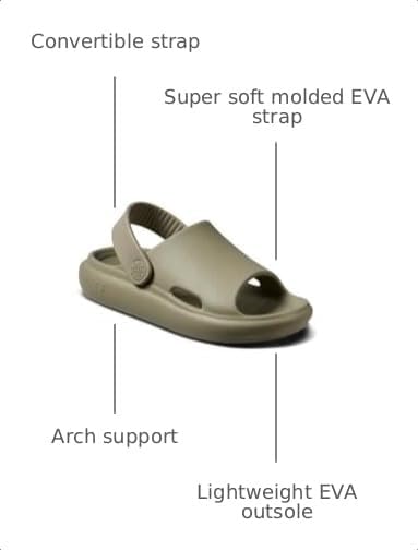 REEF Boys ToddlerLittle Kid Rio Slide Abbey Stone