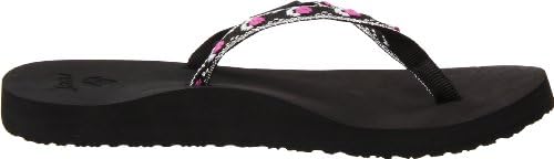 REEF Womens Sandals, Ginger BlackPurpleSilver