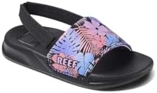 REEF Girls ToddlerLittle Kids One Slide Sandal Purple Fronds