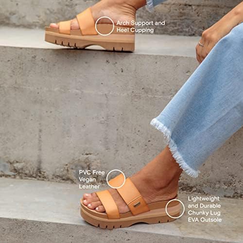 REEF Cushion Vista Higher Women's Platform Fashion Sandal, Arch Support, Ultra Soft Cushion Footbed Champagne