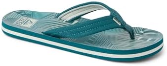 REEF Boys Kids Ahi Beach Flip Flop, Soft Cushion Footbed, Water Friendly Sage Stripe