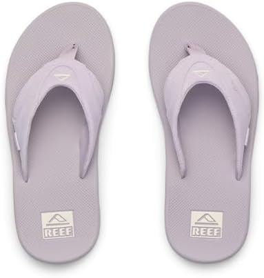 REEF Women's Fanning Bottle Opener Flip Flops Lavender Suede