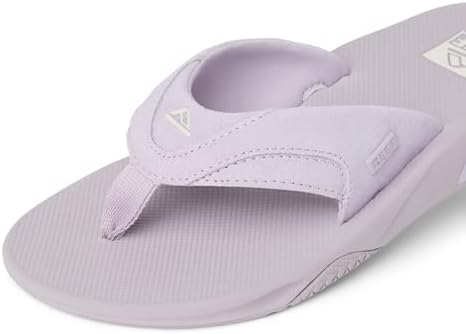 REEF Women's Fanning Bottle Opener Flip Flops Lavender Suede