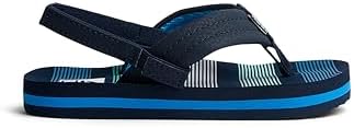 REEF Boys ToddlerLittle Kid Ahi Beach Flip Flop, Soft Cushion Footbed, Water Friendly Deep Sea Stripes