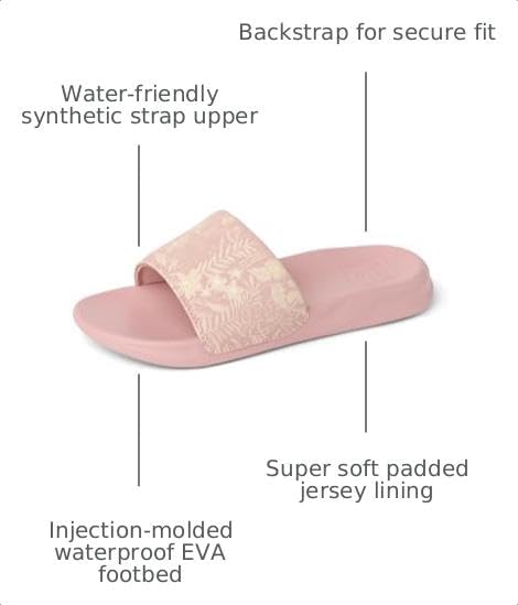 Reef Girls Kids One Slide Sandal Dusty Pink Floral