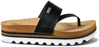 REEF Women's Cushion Sol Hi Platform Sandals BlackTan