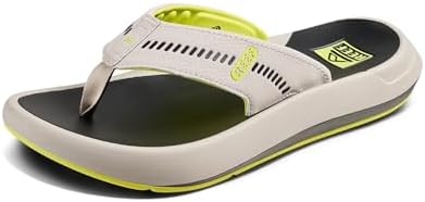 REEF Mens Sandals, Cruiser Grey-lime