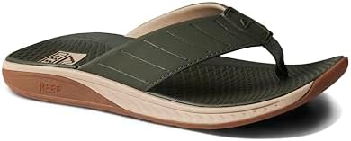REEF Men's Deckhand Water Friendly Flip Flops Olive-gum