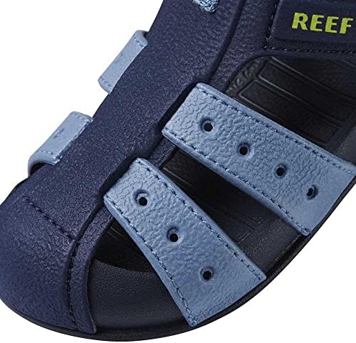 REEF Kids' Water Beachy Fisherman Sandals GreyOceanLime