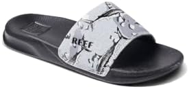 Reef Boys Kids One Slide Sandal Grey Camo Shark