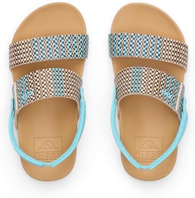 REEF Girls ToddlerLittle Kids Cushion Vista Sandal Blue Raffia