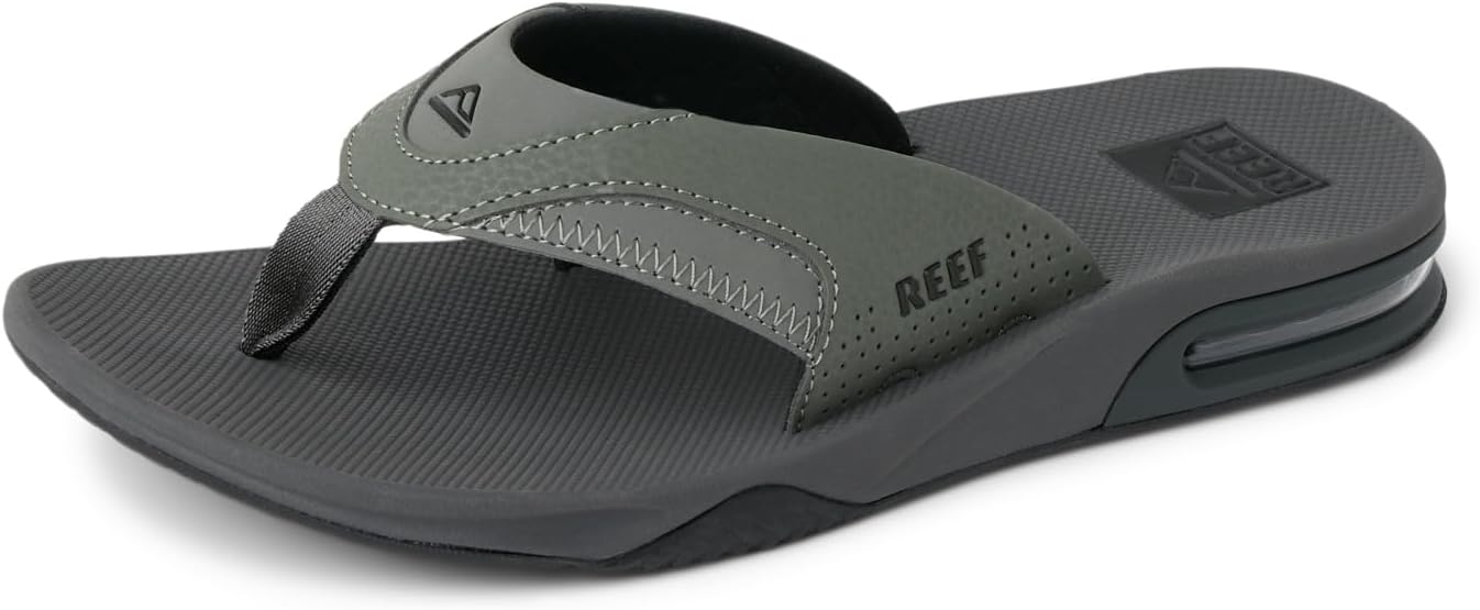 REEF Mens Sandals, Fanning GreyBlack