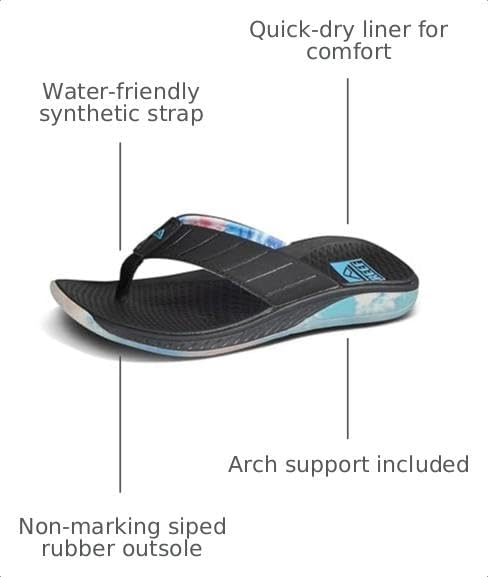REEF Men's Deckhand Water Friendly Flip Flops Tropic Soul