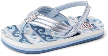 REEF Girls ToddlerLittle Kid Ahi Beach Flip Flop, Soft Cushion Footbed, Water Friendly Wavey
