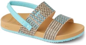 REEF Girls ToddlerLittle Kids Cushion Vista Sandal Blue Raffia