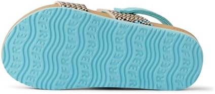 REEF Girls ToddlerLittle Kids Cushion Vista Sandal Blue Raffia